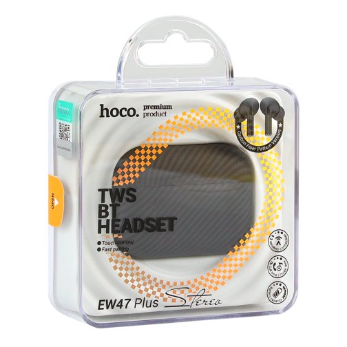 Купити Бездротова Стерео Гарнітура Hoco EW47 Plus TWS (carbon version), 2