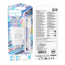 Купить Сетевое Зарядное Устройство Hoco C109A 1USB-C/1USB PD/QC 20W+Type-C to Lightning Купить Сетевое Зарядное Устройство Hoco C109A 1USB-C/1USB PD/QC 20W+Type-C to Lightning