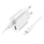 Купити Мережевий Зарядний Пристрій Hoco C109A 1USB-C/1USB PD/QC 20W+Type-C to Lightning, 3