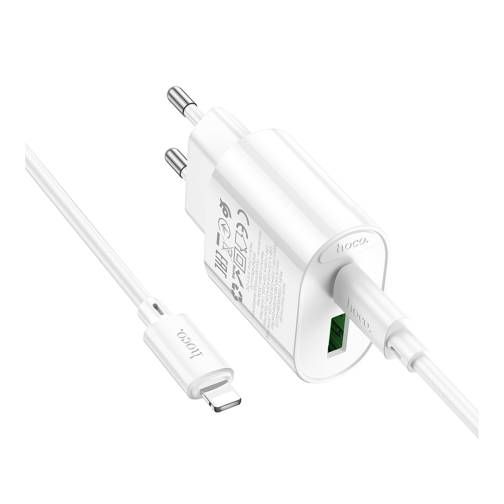 Купити Мережевий Зарядний Пристрій Hoco C109A 1USB-C/1USB PD/QC 20W+Type-C to Lightning, 4