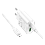 Купити Мережевий Зарядний Пристрій Hoco C109A 1USB-C/1USB PD/QC 20W+Type-C to Lightning, 4