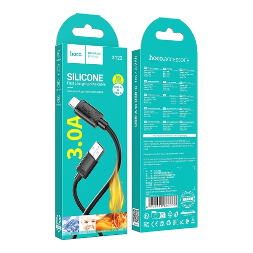 Купить USB Hoco X122 Silicone Type-C 3A, 3