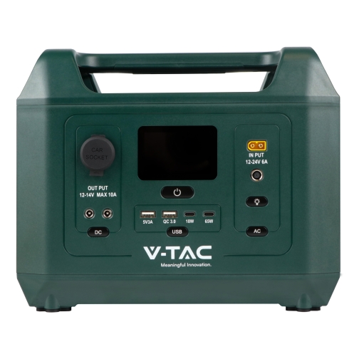 Купити Зарядна Станція Power Station V-TAC VT-606N, 600W(700W peak), 576Wh, QC 18W, PD 65W, DC, LiFePO4, 2
