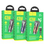 Купить Авто Зарядное Устройство Hoco NZ8 Sprinter 43W PD25W+QC3.0 Type-C to Lightning