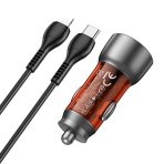 Купить Авто Зарядное Устройство Hoco NZ8 Sprinter 43W PD25W+QC3.0 Type-C to Lightning, 9