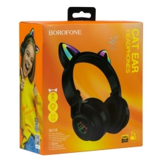 Купить Блютуз Стерео Гарнитура Borofone BO18 Cat Ear Мятая упаковка