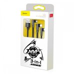 Купити Кабель Baseus MVP 3-in-1 USB to Micro / Lightning / Type-C 3.5A 1.2m CAMLT-WZ