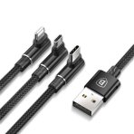 Купити Кабель Baseus MVP 3-in-1 USB to Micro / Lightning / Type-C 3.5A 1.2m CAMLT-WZ, 2
