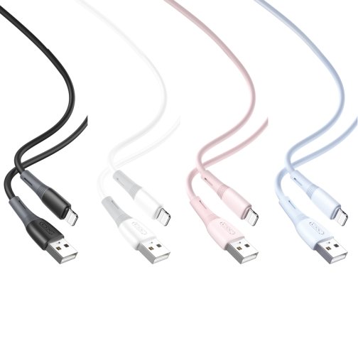 Купити Кабель USB XO NB225 Silicone two-color Lightning