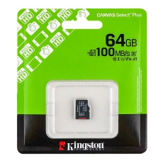 Купити Карта Пам'яті Kingston Canvas Select Plus Gen3 microSDXC (UHS-1) 64gb 10 Class Купити Карта Пам'яті Kingston Canvas Select Plus Gen3 microSDXC (UHS-1) 64gb 10 Class