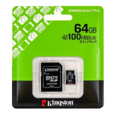 Купити Карта Пам'яті Kingston Canvas Select Plus Gen3 microSDXC (UHS-1) 64gb 10 Class & Adapter Купити Карта Пам'яті Kingston Canvas Select Plus Gen3 microSDXC (UHS-1) 64gb 10 Class & Adapter