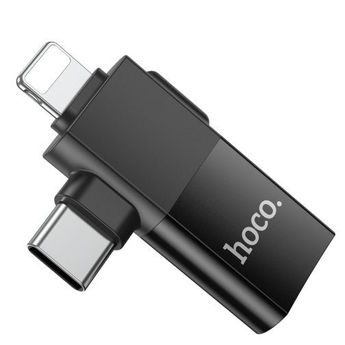 Купити Перехідник Hoco UA17 iP male/Type-C male to USB female two-in-one, 3