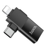 Купити Перехідник Hoco UA17 iP male/Type-C male to USB female two-in-one, 3