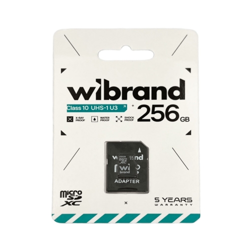 Купити Карта Пам'яті Wibrand MicroSDHC 256gb UHS-1 U3 10 Class & Adapter