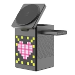 Купити Бездротовий Зарядний Пристрій 5in1 15W (Pixel Display/Clock/BT Speaker 5W) IP Version
