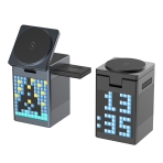 Купити Бездротовий Зарядний Пристрій 5in1 15W (Pixel Display/Clock/BT Speaker 5W) IP Version, 3
