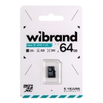 Купити Карта Пам'яті Wibrand MicroSDHC 64gb UHS-1 U3 10 Class