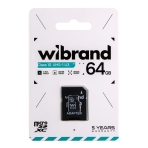 Купить Карта Памяти Wibrand MicroSDXC 64gb UHS-1 U3 10 Class & Adapter