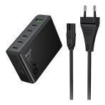 Купити Мережевий Зарядний Пристрій Hoco C152A 1USB/5Type-C QC/PD 70W, 3