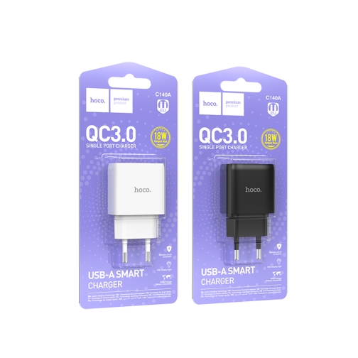 Купити Мережевий Зарядний Пристрій Hoco C140A 1USB QC 18W, 6