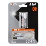 Купити Акумуляторна Батарейка AAA PKCELL AAA-900 USB-C 900mWh (2 од.)