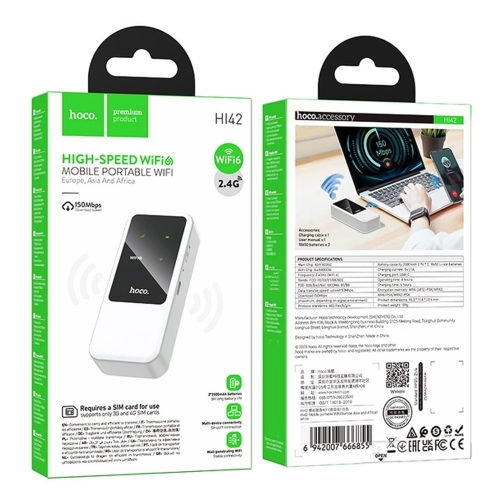 Купити Модем Hoco HI42 Portable Mobile WiFi Transmitter (free sim), 2