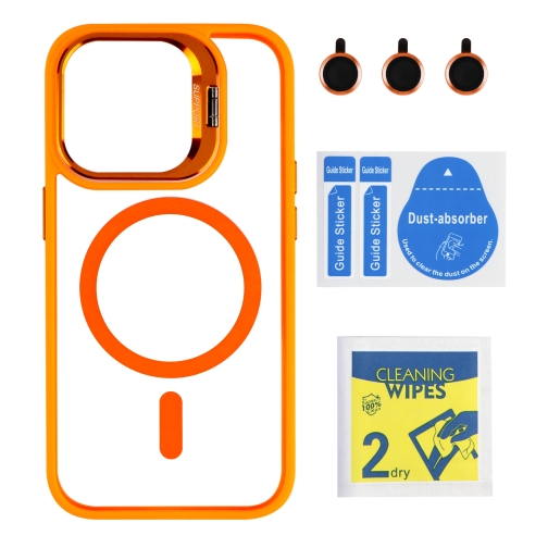 Купить Чехол TPU+PC+Metal Stand Case with MagSafe and Camera Lenses для iPhone 14 Pro Мятая упаковка, 9