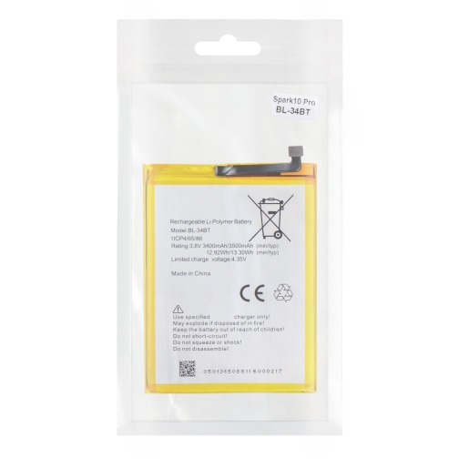 Купити Аккумулятор для Tecno Spark 10 Pro / BL-34BT, 2