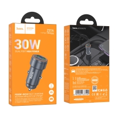 Купити Автомобільний Зарядний Пристрій Hoco Z57A 1USB/1USB-C PD30W/QC3.0 М'ята упаковка