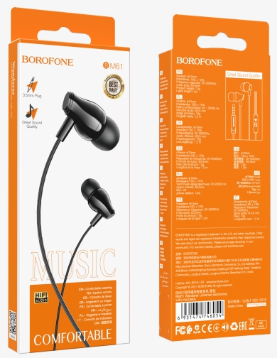 Купить Наушники Borofone BM61 Мятая упаковка, 2