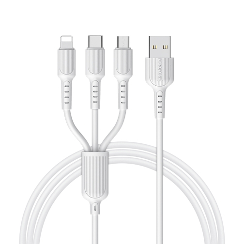 Купить USB Borofone BX16 3-in-1 Easy IP+Micro+Type-C, 2