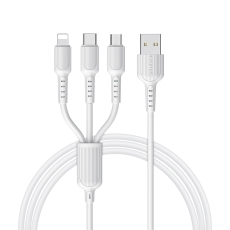 Купити Кабель USB Borofone BX16 3-in-1 Easy IP+Micro+Type-C Купити Кабель USB Borofone BX16 3-in-1 Easy IP+Micro+Type-C