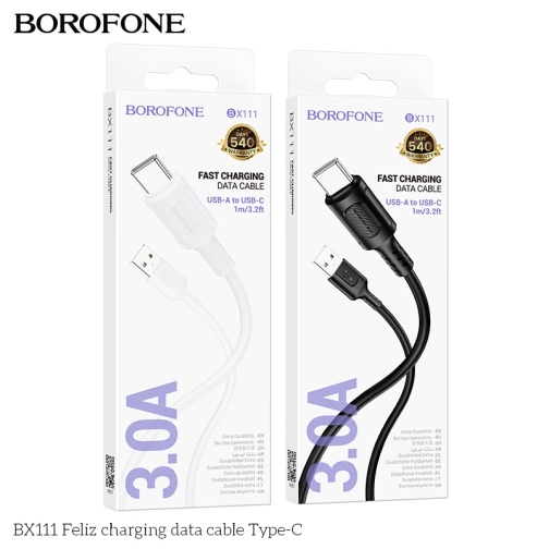 Купити Кабель USB Borofone BX111 Type-C 3A М'ята упаковка