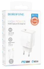 Купити Мережевий Зарядний Пристрій Borofone BA77A Insightful PD/QC 30W Type-C to Lightning М'ята упаковка Купити Мережевий Зарядний Пристрій Borofone BA77A Insightful PD/QC 30W Type-C to Lightning М'ята упаковка