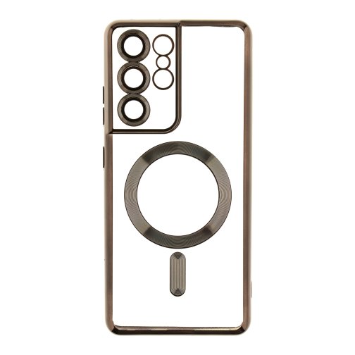 Купить Чехол TPU Metallic Full Camera with Magsafe для Samsung Galaxy S21 Ultra (G998), 4
