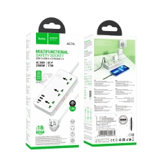 Купити Мережевий Подовжувач Hoco AC7A 1C3A 1.5m