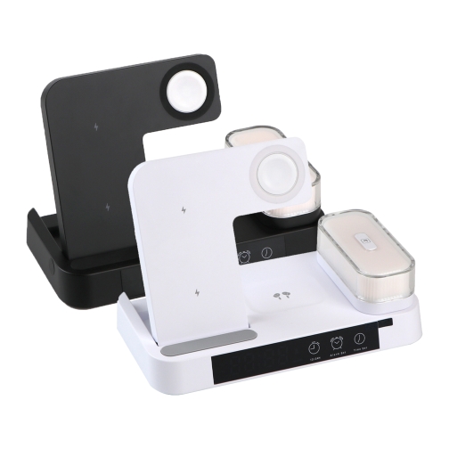 Купити Бездротовий Зарядний Пристрій JJT-S37 5in1+Lamp/Alarm Clock 30W S version