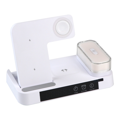 Купити Бездротовий Зарядний Пристрій JJT-S37 5in1+Lamp/Alarm Clock 30W S version, 2