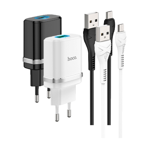 Купити Мережевий Зарядний Пристрій Hoco C12Q QC 3.0 18W Micro