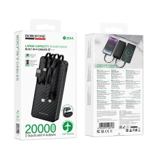 Купить Power Bank Borofone BJ84A Smooth with four cables 20000mAh