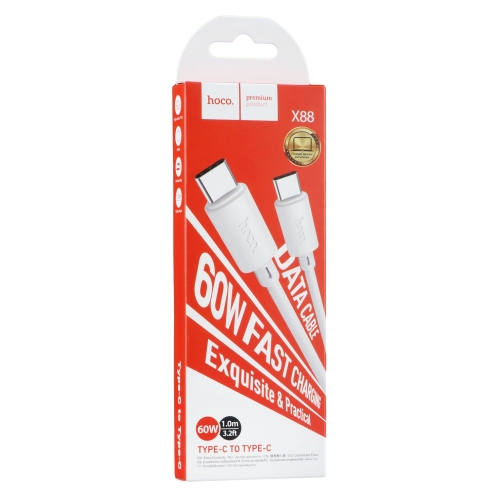 Купити Кабель USB Hoco X88 Gratified 60W Type-C to Type-C М'ята упаковка