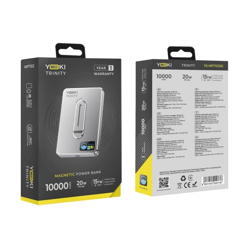 Купить Magnetic Power Bank YOKI Trinity (15W Qi/20W QC/PD) 10000 mAh YK-MPT1020, 2
