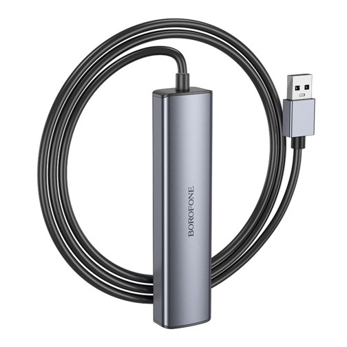 Купити Хаб USB Borofone DH12 4-в-1 USB to USB3.0*4(L=1.2M), 4