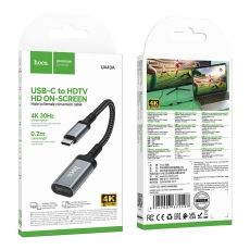 Купить Переходник Hoco UA43A Type-C to HDTV 4K 30Hz 20cm