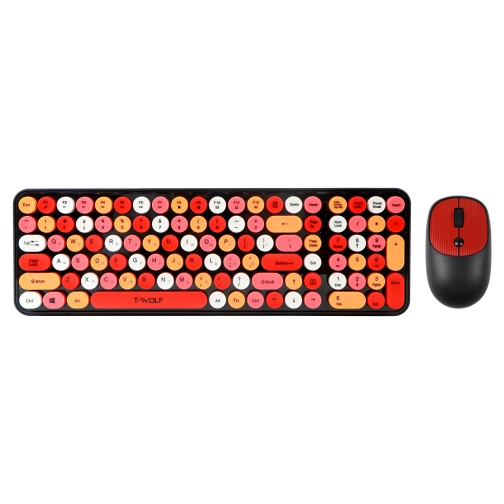 Купить Образец Беспроводная Клавиатура и Мышь TWolf TF350 Colorful