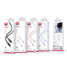 Купить USB XO NB-Q226A 27W Silicone two-color TYPE-C to Lightning Мятая упаковка