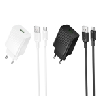 Купити Мережевий Зарядний Пристрій Borofone BAS72A 1USB QC3.0 18W+USB to Type-C М'ята упаковка