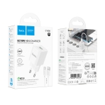 Купити Мережевий Зарядний Пристрій Hoco C145A 1USB QC 18W+USB to Type-C М'ята упаковка