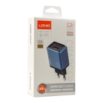 Купити Мережевий Зарядний Пристрій LDNIO Q12 1USB/1USB-C GAN 45W+Type-C to Type-C, 2