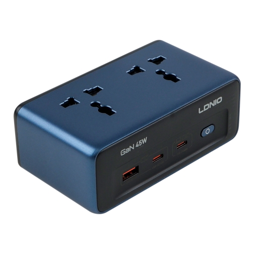 Купити Мережевий Зарядний Пристрій LDNIO SC1 2-Sockets/1USB/2USB-C GAN 45W